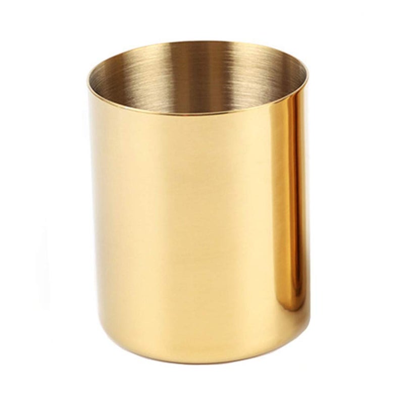 MultiBey Gold Pencil Holder Cup, Luxury Pen Holder Metal Organizer Small Vase, Desk Accessory for Office Home - Image 1